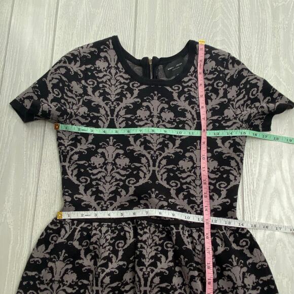 Romeo & Juliet Couture Women's Black & Gray Knit Fit & Flare Dress Size Medium - Picture 5 of 10